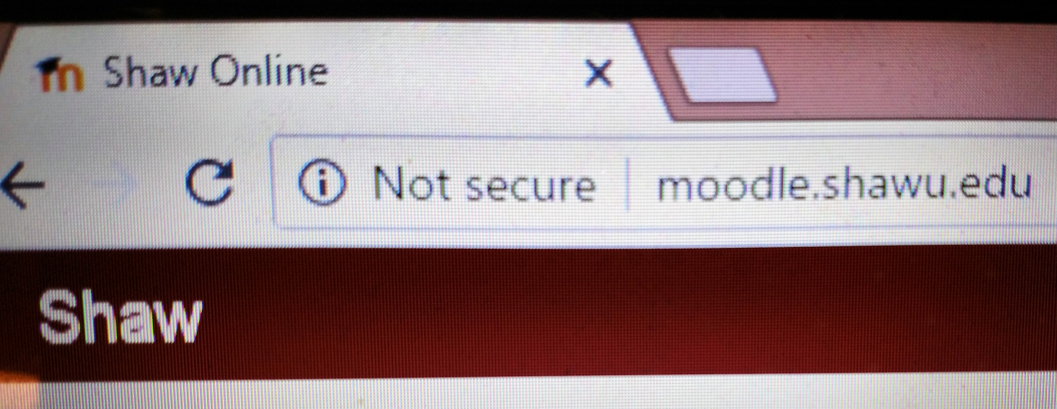 Not Secure Message in Chrome